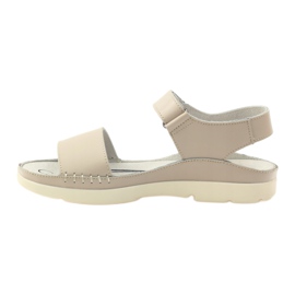 Filippo Bequeme beige Klettsandalen 2