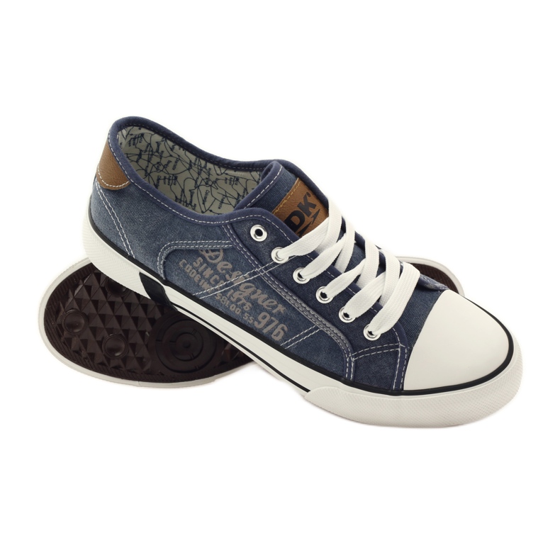 DK 0024 Denim-Turnschuhe gebundene Turnschuhe navy blau 3