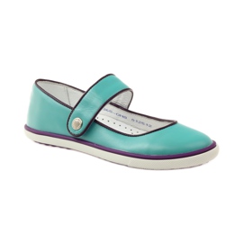 Ballerinas Kinderschuhe Bartek 28368 türkis grün lila weiß 1