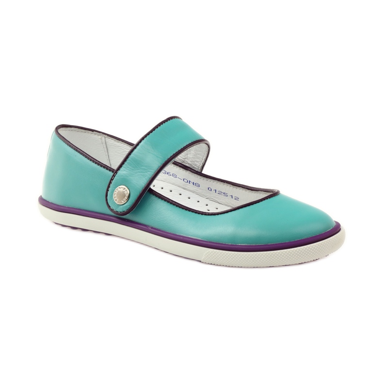 Ballerinas Kinderschuhe Bartek 28368 türkis grün violett weiß 1
