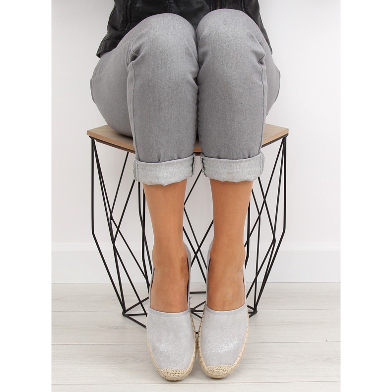 Graue Espadrilles für Damen BB10P grau 2