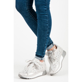 Kylie Mode gebundene Turnschuhe grau 1