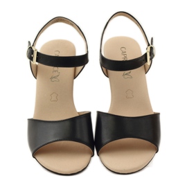 Caprice Damenschuhe Ledersandalen 28213 schwarz 4