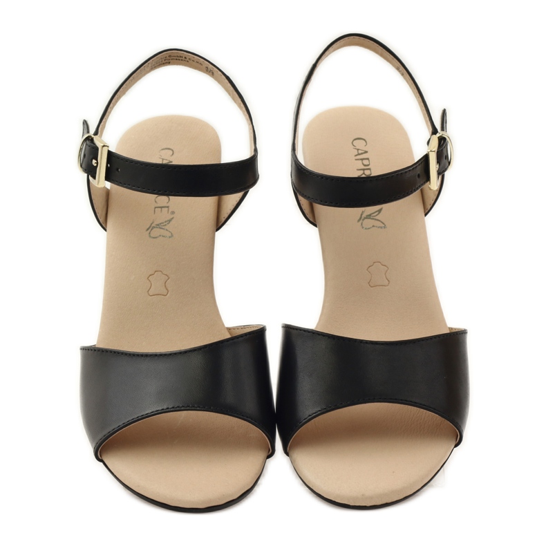 Caprice Damenschuhe Ledersandalen 28213 schwarz 4