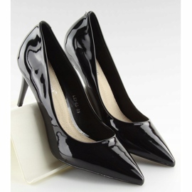 Schwarze Lackleder-Pumps LEI-83 Black 1