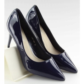 Marineblaue Damenpumps LEI-83 Blau navy blau 1