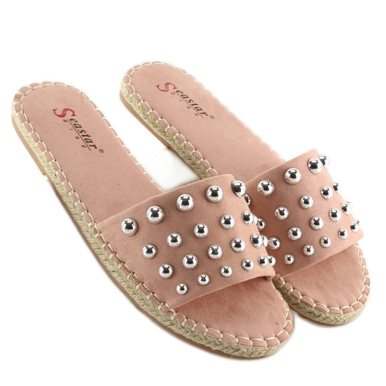 Rosa Espadrilles-Hausschuhe für Damen LL-120P Pink 1