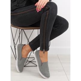 Graue Slipony-Sneakers XL07P D.GRAY 1