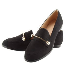 Schwarz Schwarze Damenloafer T315P Schwarz 2