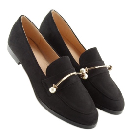 Schwarz Schwarze Damenloafer T315P Schwarz 1
