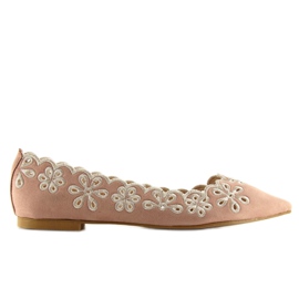 Rosa durchbrochene Ballerinas LT99P rosa 1
