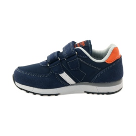 American Club Sportschuhe aus amerikanischem Leder mit Innensohle marineblau orange weiß 2