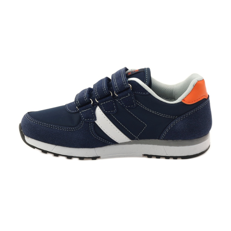 American Club Amerikanische Turnschuhe mit Lederinnensohle marineblau orange weiß 2