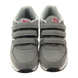 American Club Sportschuhe aus amerikanischem Leder mit Innensohle rot grau weiß 4