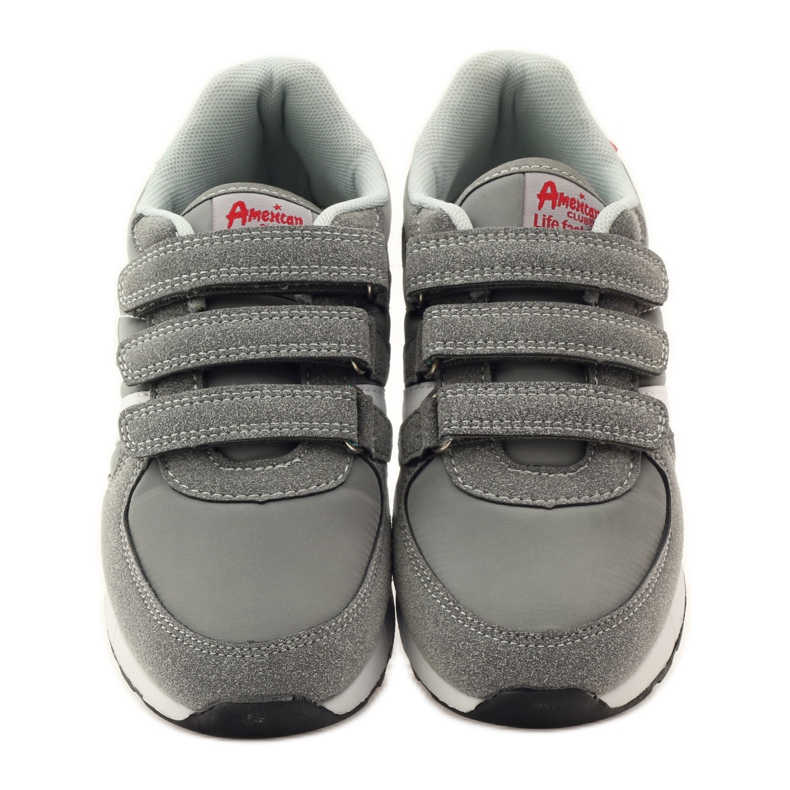 American Club Sportschuhe aus amerikanischem Leder mit Innensohle rot grau weiß 4