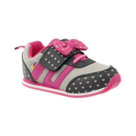 American Club Sportschuhe aus amerikanischem Leder mit Innensohle rosa grau 1