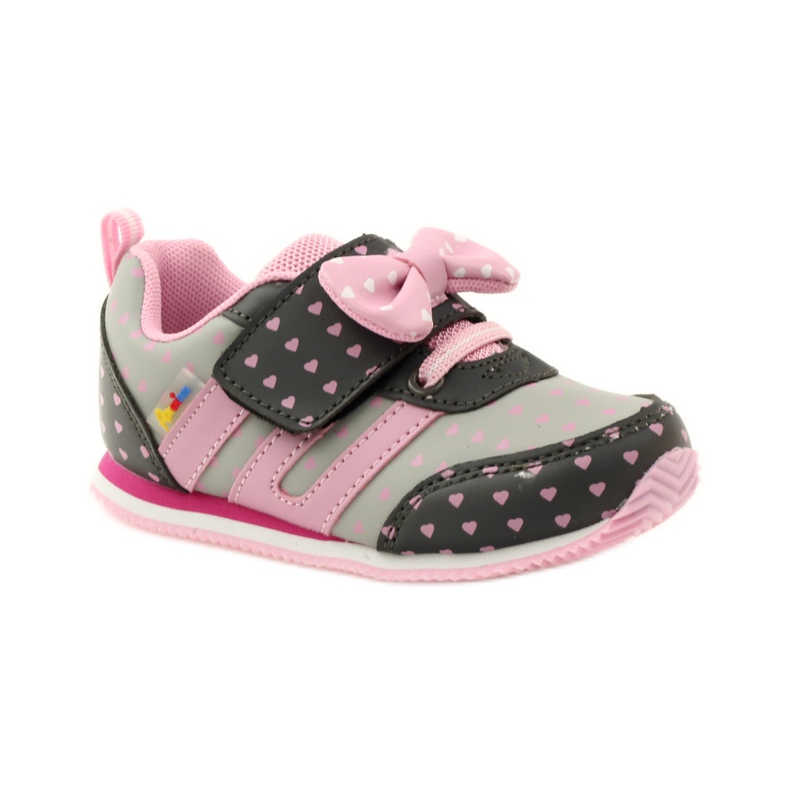 American Club Amerikanische Sportschuhe mit Lederdecksohle rosa grau 1