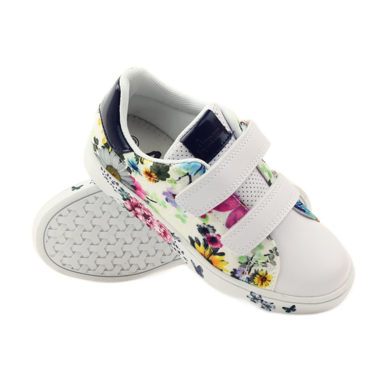 American Club Amerikanische Turnschuhe mit Lederinnensohle mehrfarbig weiß 3