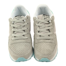 American Club American 6506 Sportschuhe aus Leder grau mehrfarbig 4