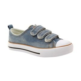 American Club Turnschuhe aus amerikanischem Denim blau 1