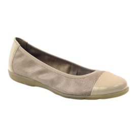 Caprice Damen Ballerinas 22152 Leder beige 1