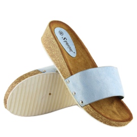 Blaue Damenhausschuhe CK05P LT.BLUE 2