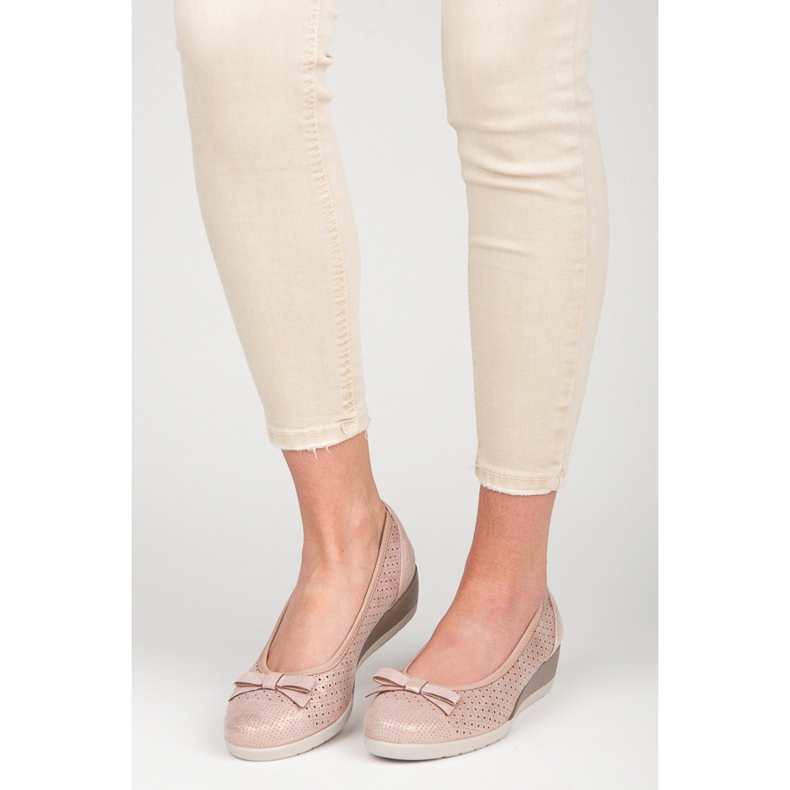 Vinceza Ballerina mit Schleife rosa 1