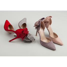 Seastar Wildleder-Heels mit Schleife rot 1