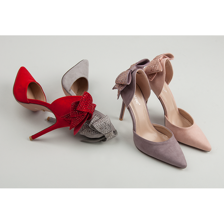 Seastar Wildleder-Heels mit Schleife grau 1