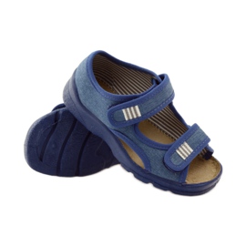 Jungensandalen mit Rüben Befado 113x010 navy blau blau 3