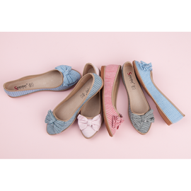 Seastar Gerippter Ballerina mit Schleife rot 1