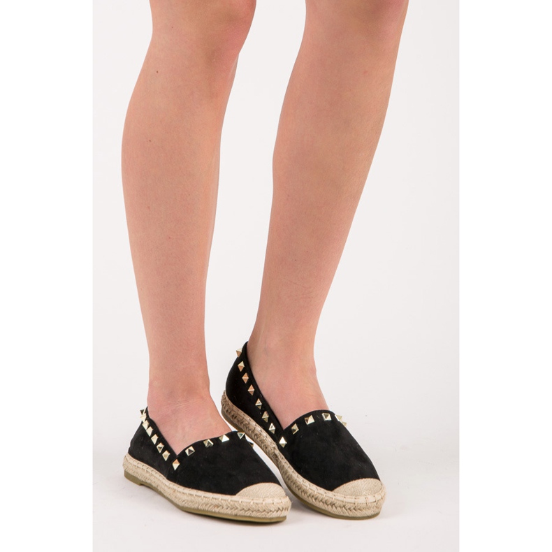 Seastar Wildleder-Espadrilles mit Nieten schwarz 2