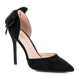 Seastar Wildleder-Heels mit Schleife schwarz 1