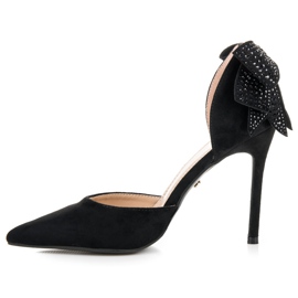 Seastar Wildleder-Heels mit Schleife schwarz 2