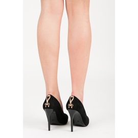 Seastar Wildleder Heels mit Ornament schwarz 2