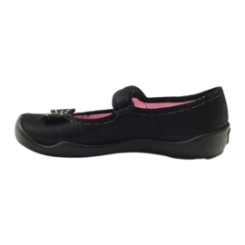 Befado Kinderschuhe, Ballerina-Slipper 114Y240 schwarz grau 2