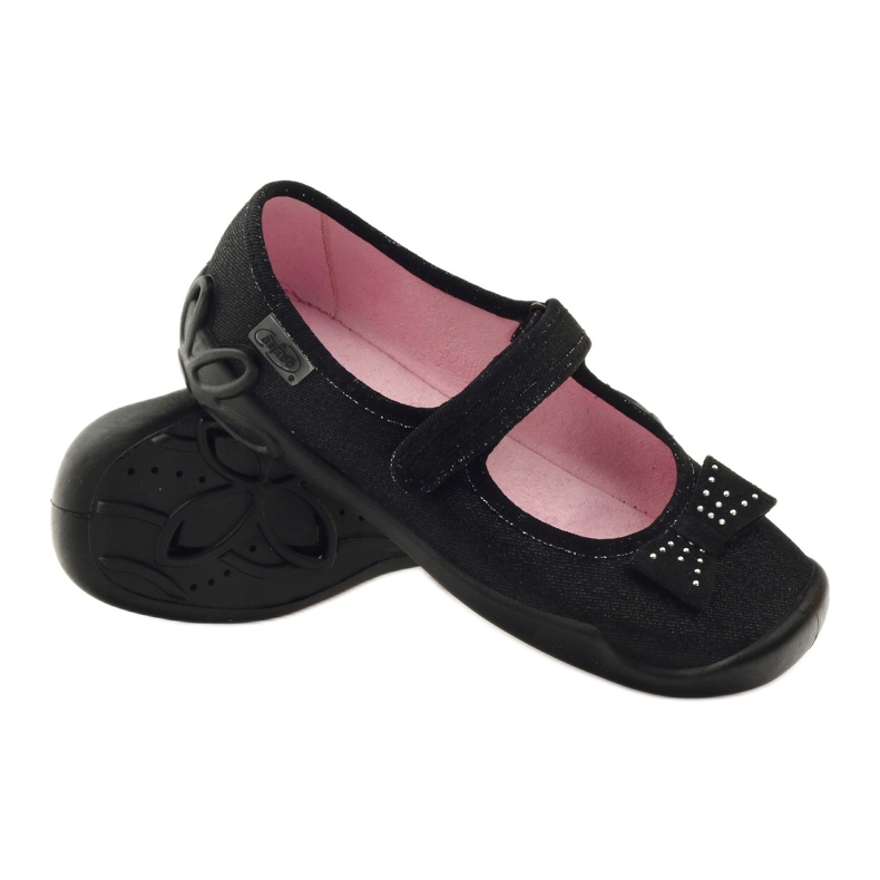 Befado Kinderschuhe, Ballerina-Slipper 114Y240 schwarz grau 3