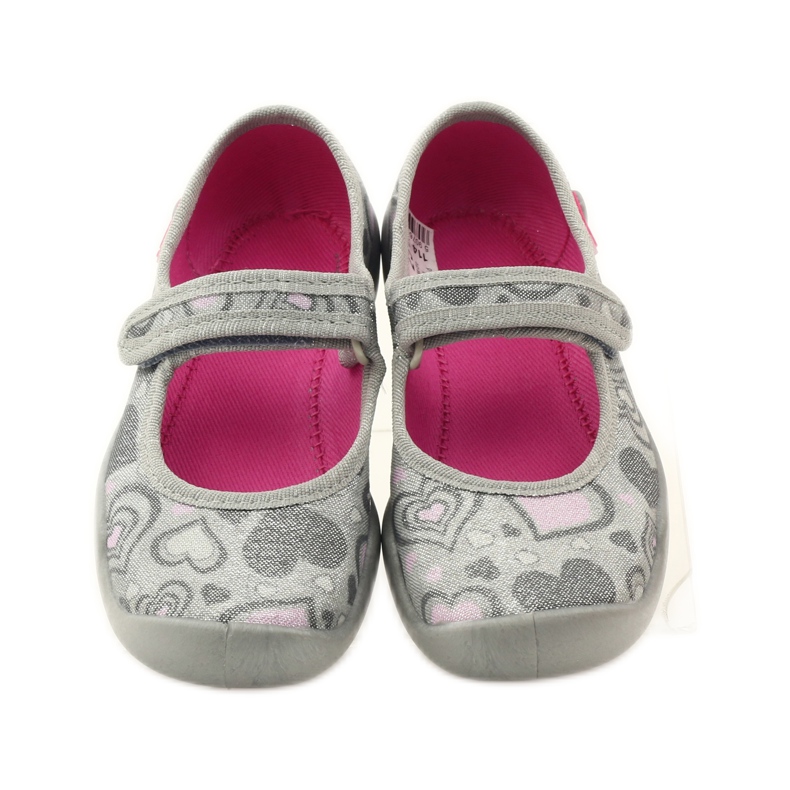 Ballerinas Hausschuhe Herzen Befado 114x284 rosa grau 4