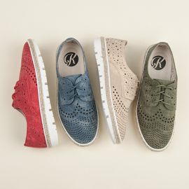 Kylie Durchbrochene Espadrilles grün 1