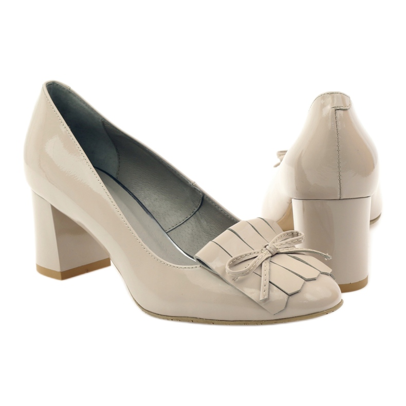 Edeo Pumps On A Bar Lackiert 3224 Beige 3