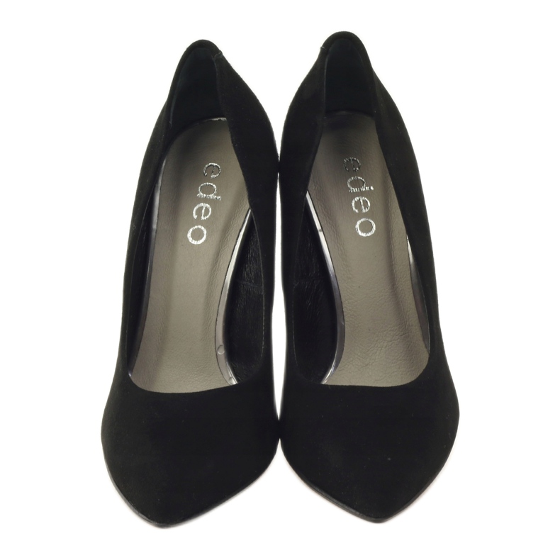 Edeo Lederpumps mit hohem Absatz 3162 Schwarz 4