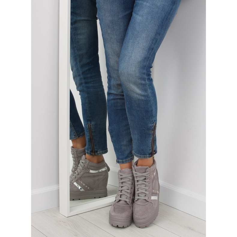 Grau Graue Damenturnschuhe AT-0650-L Grau 1