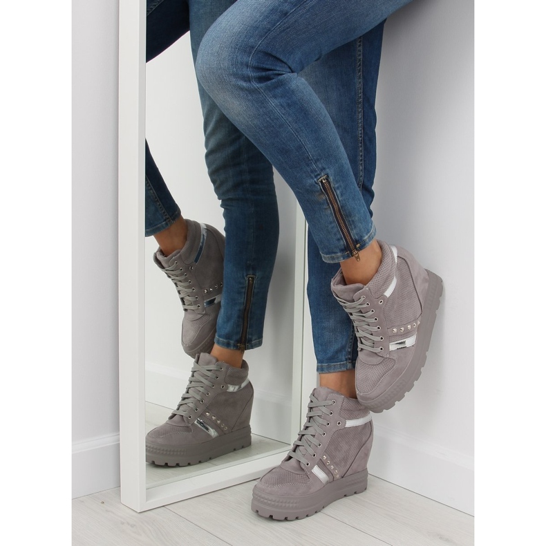 Grau Graue Damenturnschuhe AT-0650-L Grau 2