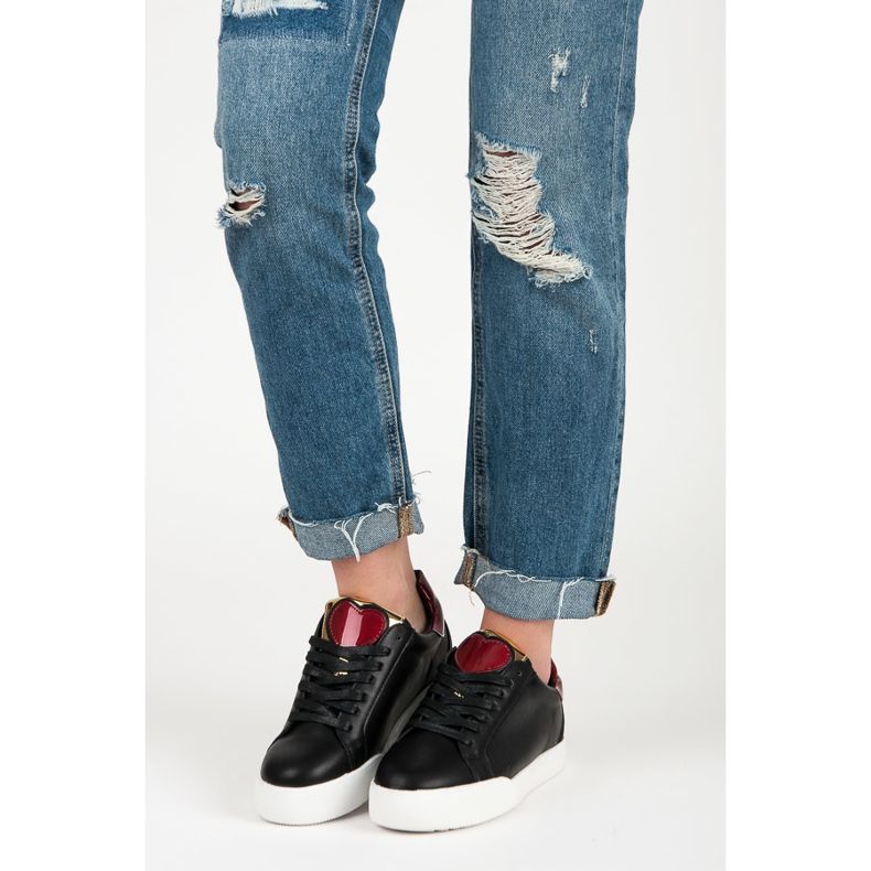 Vices Schwarze Sweet Heart Turnschuhe 1