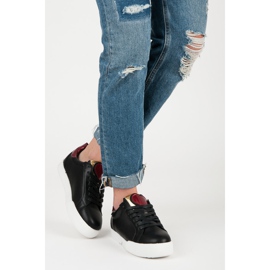 Vices Schwarze Sweet Heart Turnschuhe 2