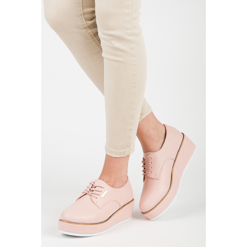 Vices Gebundene Keilschuhe Laster rosa 2