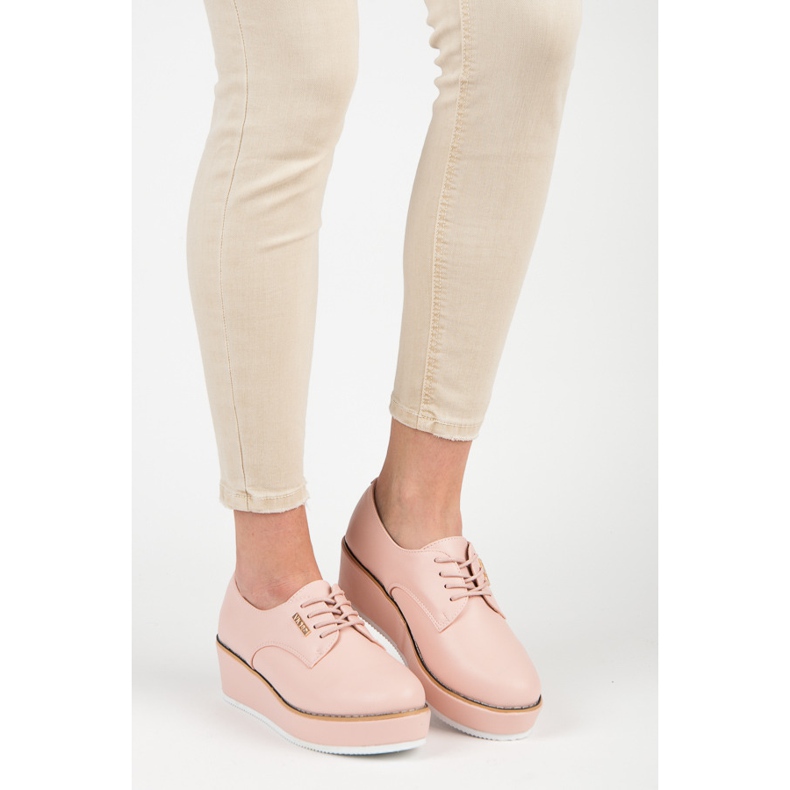 Vices Gebundene Keilschuhe Laster rosa 1