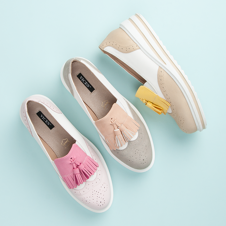 Vices Boho Laster Damenschuhe grau 1