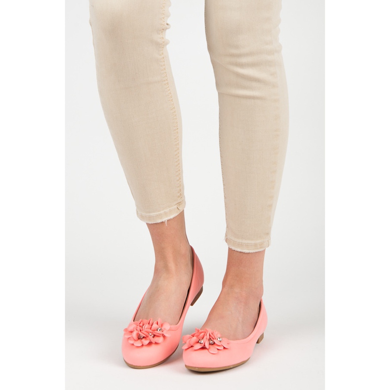 Vices Damenballerinas mit Blumen rosa 2