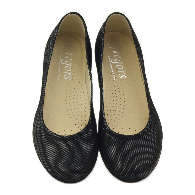 Gregors 686 Damen Ballerinas schwarz grau 4